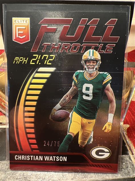 Panini Donruss Elite Christian Watson Full Throttle Packers