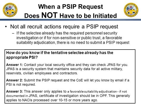 Personnel Security Investigation Portal PSIP Update And Discussion