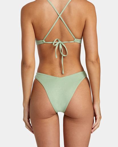 Solid Lurex Mutandina Bikini A Gamba Alta Da Donna Rvca