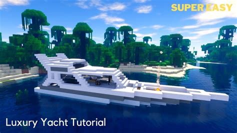 Minecraft How To Build A Luxury Yacht Youtube