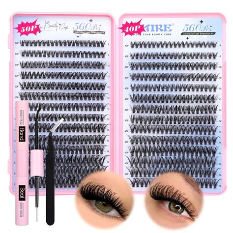 Amazon Lash Extension Kit DIY Lash Clusters Kit 560Pcs Eyelash