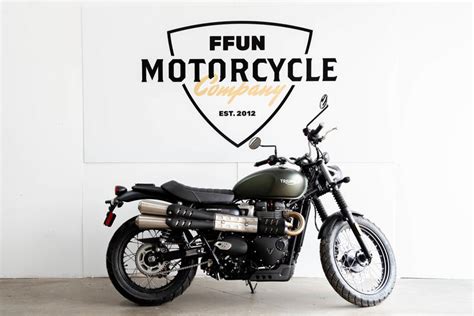 2023 Triumph Scrambler 900 Matte Kakhi Green Ffun Motorcycle