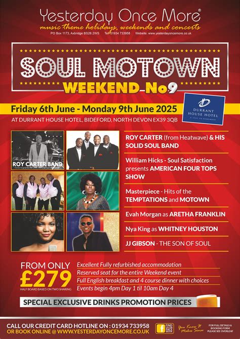 Soul Motown Weekend No9 2025 Yesterday Once More