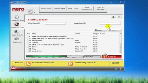 Como Grabar Un Cd De Musica En Nero 8 YouTube