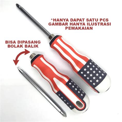 Obeng Bolak Balik Amerika Inch Obeng Way Usa Inch Lazada