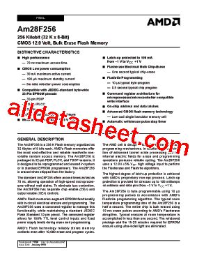 AM28F256 Datasheet PDF Advanced Micro Devices