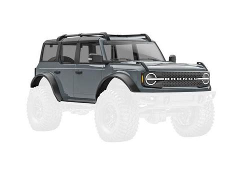 Traxxas Body Ford Bronco Complete Dark Gray Includes Grille Side