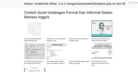 Contoh Surat Undangan Formal Dan Informal Dalam Bahasa Inggris