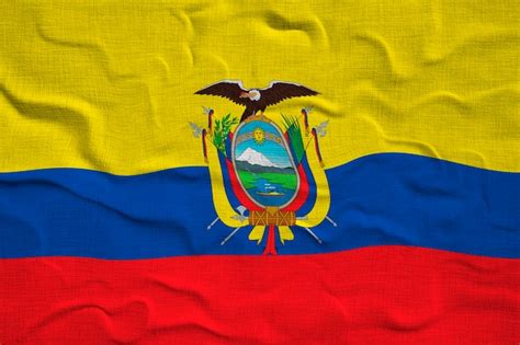 Bandera Nacional De Ecuador Fondo Con Bandera De Ecuador Foto Premium