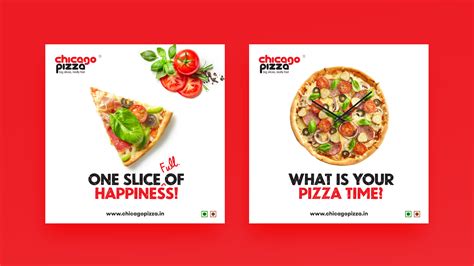 Pizza Social Media Post Design For Instagram Behance