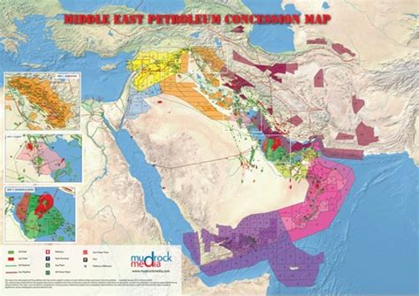 Middle East Oil and Gas Map - A4 Size