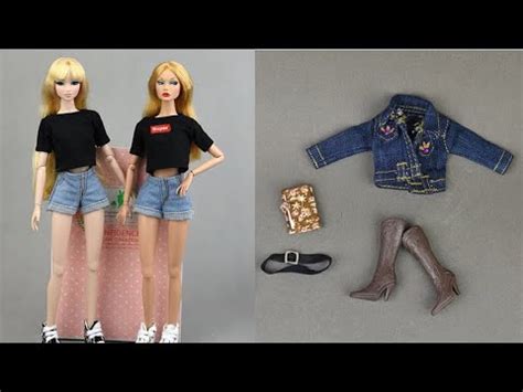 Barbie elbise yapımı barbie jeans etek bluz yapımı 5 dakikada