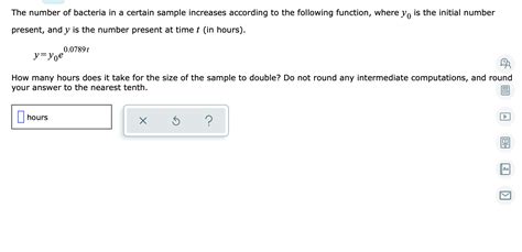 Solved The Number Of Bacteria In A Certain Sample Increases Chegg