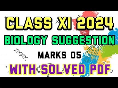 CLASS XI BIOLOGY SUGGESTION 2024 CLASS XI 2024 BIOLOGY SUGGESTION