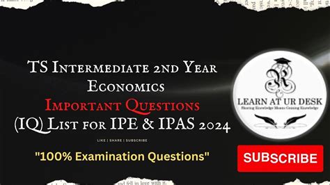 Ts Intermediate 2nd Year Economics Iq List For Ipe 2024 Learnaturdesk