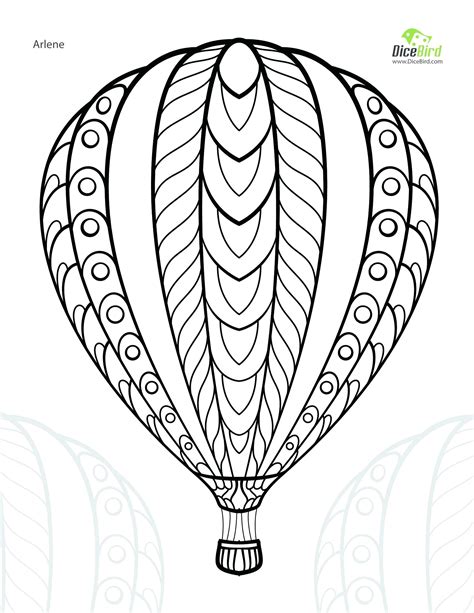 Hot Air Balloon Template Free