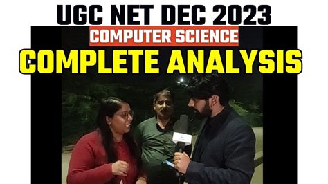 UGC NET Exam Analysis UGC NET Computer Science Paper Analysis 2023