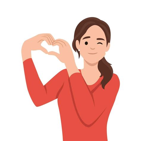 Woman making heart shape with hands 24311266 Vector Art at Vecteezy