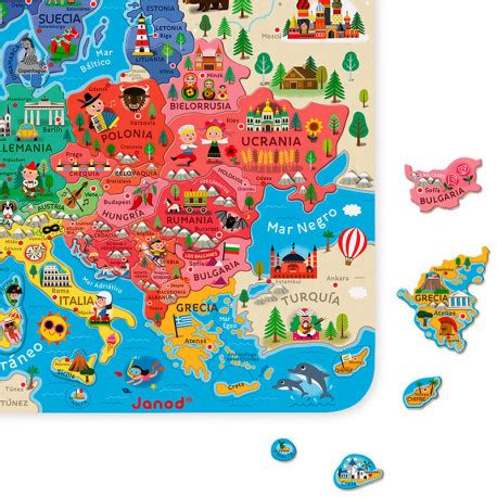 Puzzle Mapa Del Europa Magn Tico Versi N Espa Ol De Janod Env O