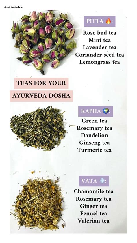 Teas For The Ayurveda Doshas Ayurvedic Healing Ayurvedic Tea