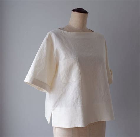 Boxy Top Blouse Pdf A Size Of Papers Sewing Pattern Etsy Top