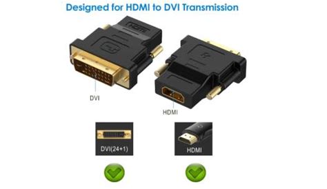 Zonixplay Dvi To Hdmi Adapter Gold Plated Supports P Male To