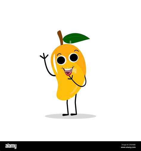 Mango Character Design Kawaii Mango Characters Vector Illustration Of