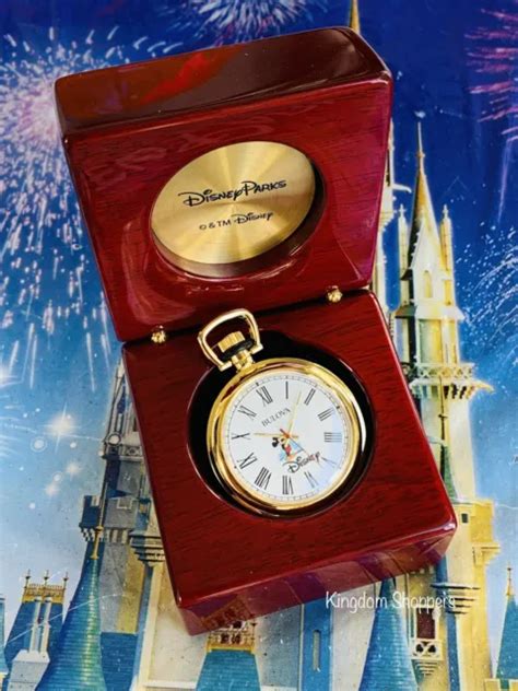 Disney Bulova Wdw Th Anniversary Pocket Watch Mickey Mouse Vault