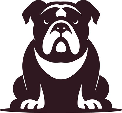 Bulldog logo icon silhouette style,Clipart , Illustration black with ...