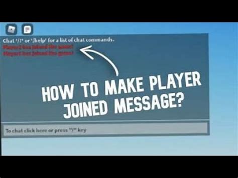 How To Configure A Player Join Notification Roblox Studio Youtube