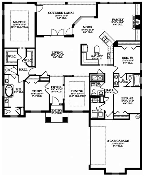 Mediterranean Style House Plan 3 Beds 2 5 Baths 2468 Sq Ft Plan 1058 126