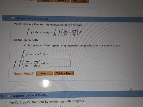 Solved Talk To Tutor 2 12 Points LarCalc 11 15 4 006 Chegg