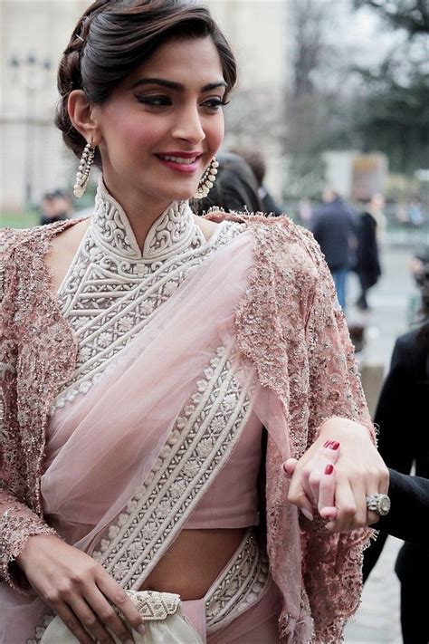 Sonam Kapoor Long Sleeve Jacket Fashionable Saree Blouse Designs Saree Blouse Designs Blouse