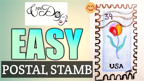 How To Draw A Postage Stamp Step By Step For Beginners Easy Postage