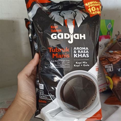 Jual Kopi Tubruk Gadjah Manis Gula 25 G 10 Sachet Shopee Indonesia