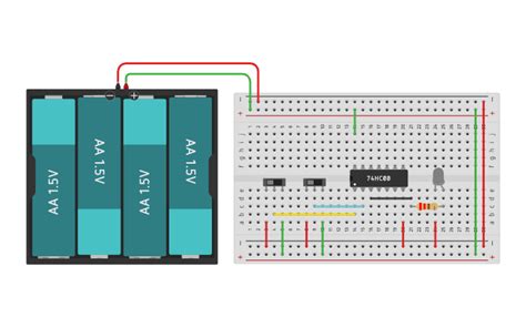 Circuit Design Nand Gate Tinkercad