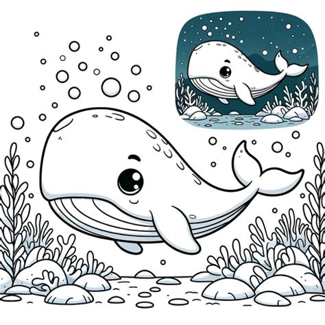 Underwater Sperm Whale Coloring Page Free Printable Pages