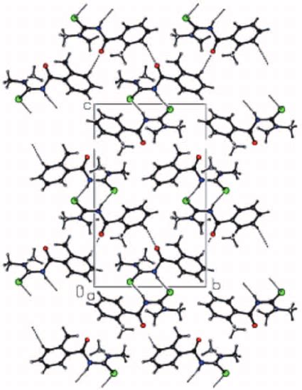 The Molecular Packing In Hl With Hydrogen Bonds Shown As Dashed