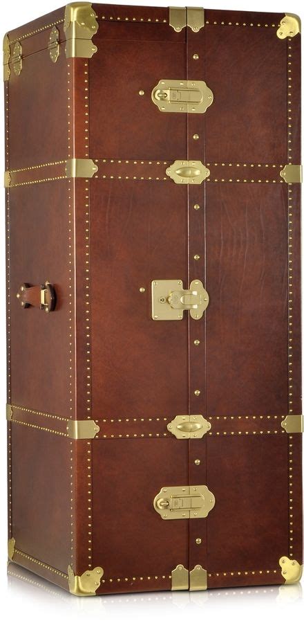 The Bridge Dark Brown Leather Wardrobe Trunk Designer Travel Bags