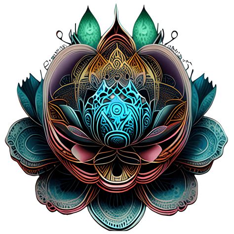 Buddhist Lotus Mandala · Creative Fabrica