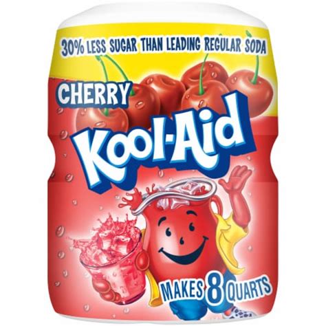 Kool Aid Cherry Drink Mix Canister 19 Oz Smiths Food And Drug