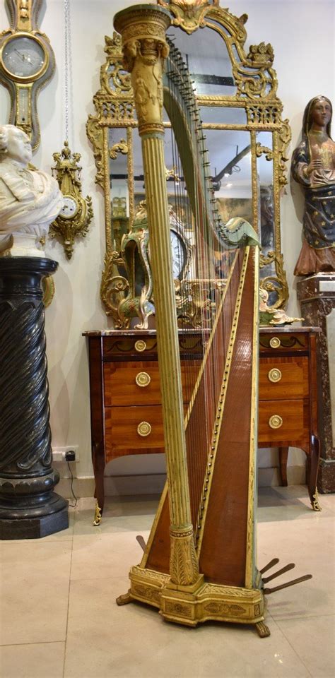 Proantic Harpe Signée Naderman à Paris Datée 1820 Début Xix èm