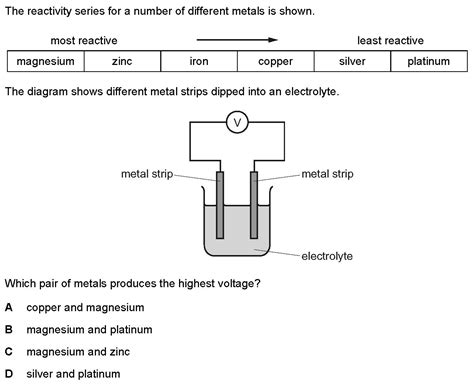 Which Pair Of Metals Produces The Highest Voltage And Why Brainly