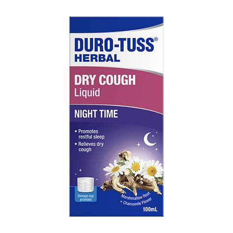 Duro Tuss Herbal Dry Cough Liquid Night Time Duro Tuss