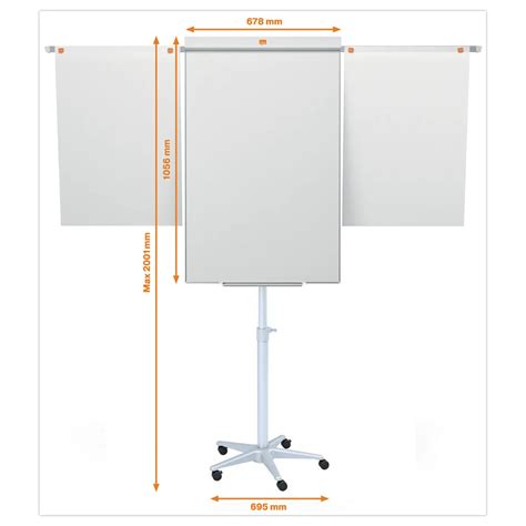 Chevalet de conférence mobile magnétique et extensible 70 x 190 cm NOBO