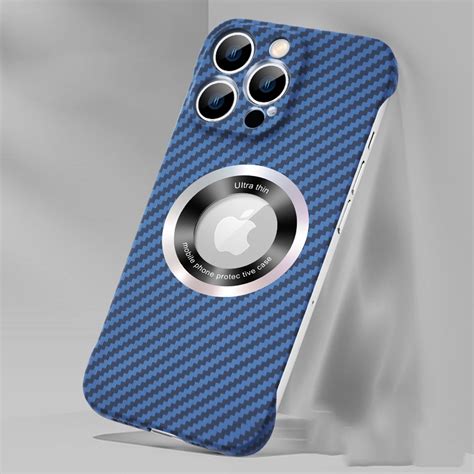 Magnetic Ultra Thin Frosted Soft Touch Skin Borderless Carbon Fiber