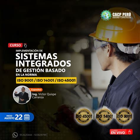 Cacp Perú Curso Implementación De Sistemas Integrados De Gestión Basado En La Norma Iso 9001