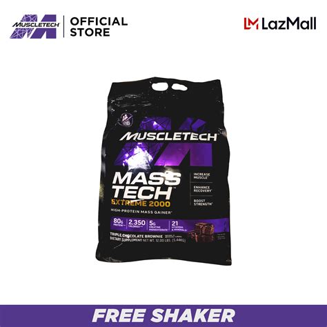 Muscletech Masstech Extreme 2000 12lbs 10 Serve FREE Shaker Lazada PH