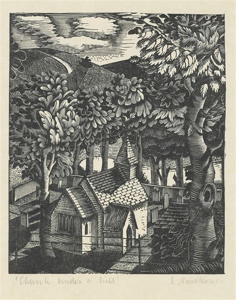 Eric Ravilious Church Under A Hill Th Century Prints