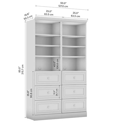 Versatile 50W Closet Organization System with Drawers | BESTAR